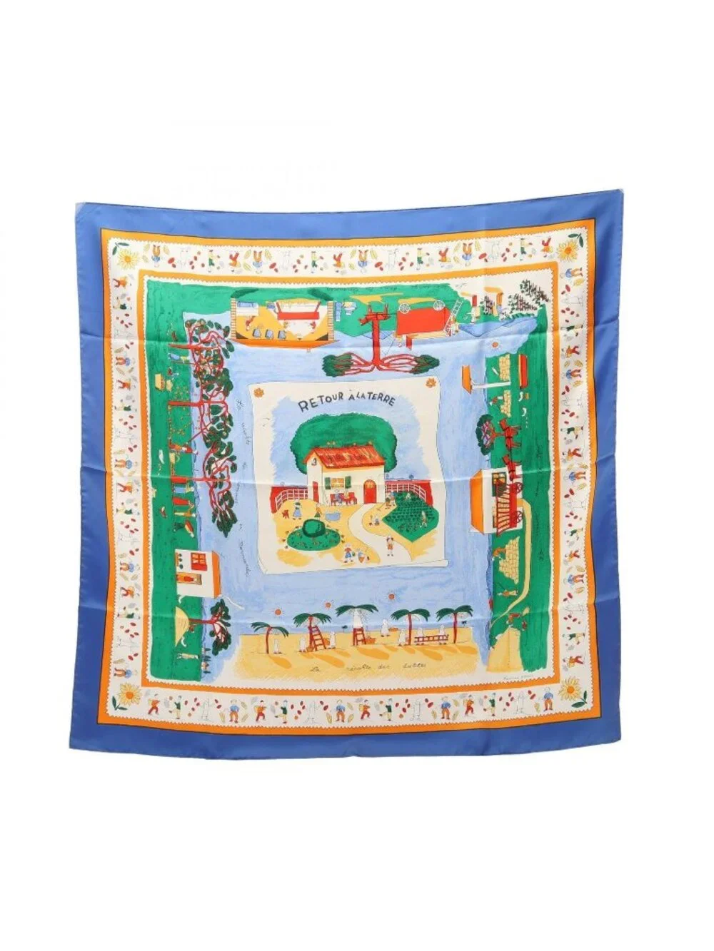 Hermes Scarf Carre 90 Retour a la Terre Silk
